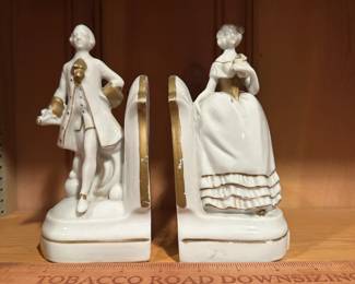 B95 - $30 PAIR of Bookends. Porcelain from Japan.