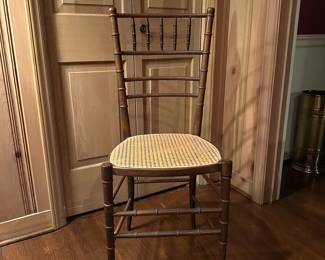 B156 - $95. Single Caned Accent Chair. Sturdy and Caning is good. Delicate little chair!
