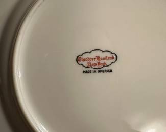 B120 - $130. Theodore Haviland. New York - Made in America China Set. White & Silver.
