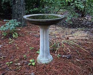 B142 - $75. Large Concrete Bird Bath #2.