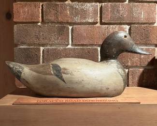 B6 - $175. Canvasback Duck Decoy signed "Evans".