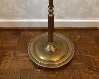 B42 - $45. Brass Floor Lamp. Measures 53" tall.