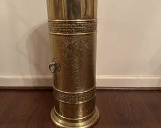 B154 - $50. Vintage Brass Umbrella Stand.