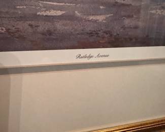 B144 - $85. "Rutledge Avenue" by Virginia Fouche Bolton. Signed and numbered print. #1748/3000. Framed it measures 29.75" x 22".
