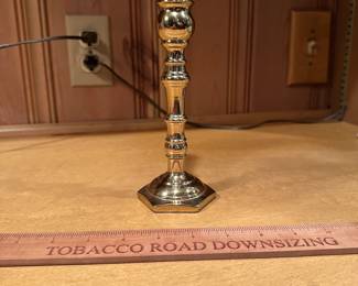 B77 - $20. Single Virginia Metalcrafters Brass Candlestick Holder.