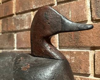 B1 - $275. Very Old Duck Decoy with leather loop still intact on the front. Unsigned. Homeowner believes it is from NC.