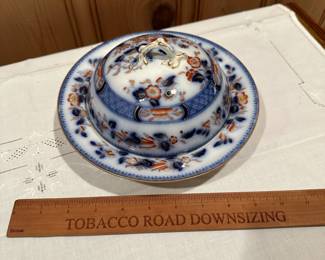B109 - $85. Antique Lidded Serving Bowl. (Minton?)