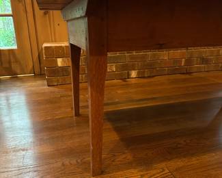B50 - $350. Antique Primitive Coffee Table (legs were cut to make it a coffee table - probably was a dining table originally) Measures 53" long x 32" wide x 23" tall. Great for your farmhouse decor!