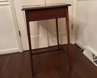 B148 - $95. Antique Console Table - Very dainty legs. Measures Measures 17.75" x 18" x 29" tall.