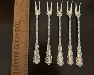 S5 - $85. Set of 5 Sterling Pickle Forks.