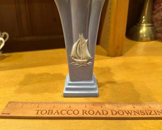 B90 - $15. Vintage Sailboat Vase from Japan.