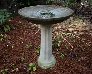 B142 - $75. Large Concrete Bird Bath #2.