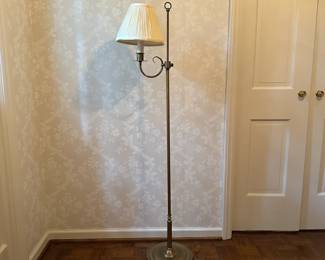 B42 - $45. Brass Floor Lamp. Measures 53" tall.