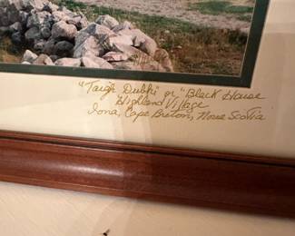 B137 - $10. Framed Photograph of "Black House" Nova Scotia. Measures 11.5" x 9.5".