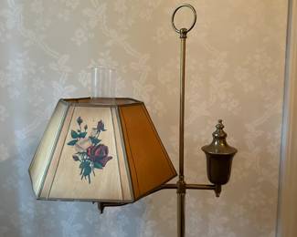 B41 - $35. Brass Floor Lamp. Measures 58" tall.
