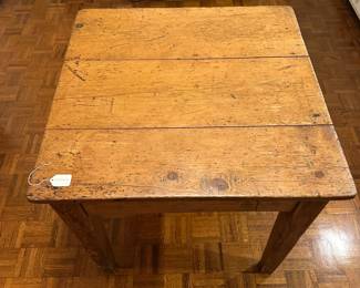 B149 - $350. Antique/Primitive Table - Used in the kitchen in its current life. Measures 30" square x 28.5" tall. Sturdy - looks like it has some history!