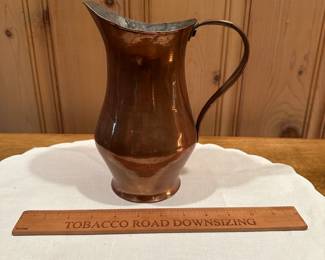 B33 - $35. Copper Pitcher "Peri Ticaret" Made in Turkey