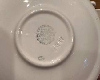 B88 - $20. Set of 6 Wedgwood Patrician Cups & Saucers.