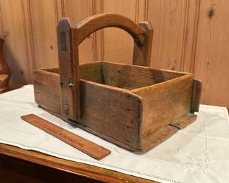 B38 - $95. Antique Garden Basket in very good antique condition! Great Display Piece!