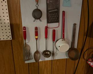 Red Enamel Utensils