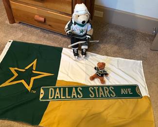 Dallas Stars Flag, Sign, Teddy Bear