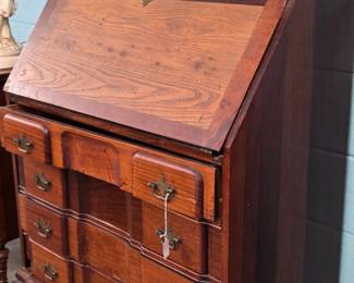 Chippendale style slant top desk