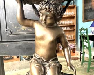 Auguste Moreau Cherub Angel Bronze