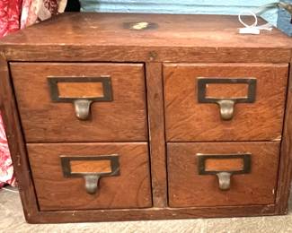 Library card file cabinet