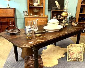 Greenbrier County primitive work table (Renick), etc.