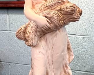 Lamp with woman figure sculpture base