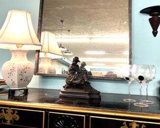 One of many lamps and mirrors