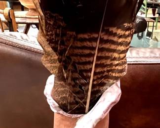 Feathers in unusual vase