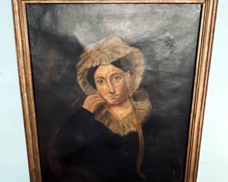 Portrait of woman in oil