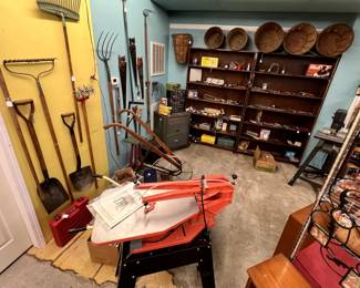 Scroll saw, roomful of tools