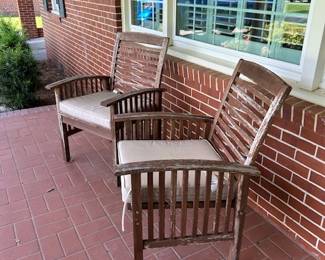 wood chairs with pads