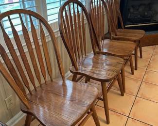 4 oak chairs
