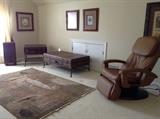 Massage chair and 3 trunk style tables & cabinet
