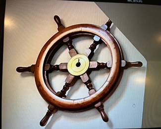 Wooden Ships Wheel decor