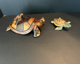 Hand carved Turtles