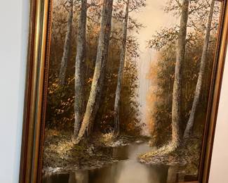 Vollow Woodland Painting