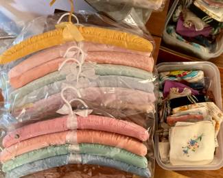 Satin Hangers, Scarves & Hankies