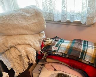 Chenille Bedspreads, & Wool Throw Blankets