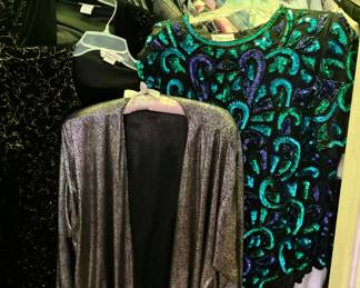 Vintage Sparkly Jackets & Tops