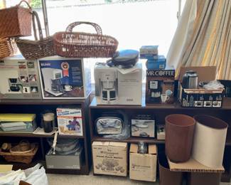 Household Items - Toasters, Punch Bowl, Coffee Makers, Baskets etc.