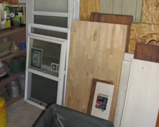 butcher block top, other wood sheets