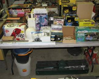 tables full of items