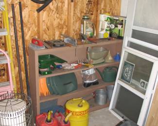windows, gas cans and other outdoor items