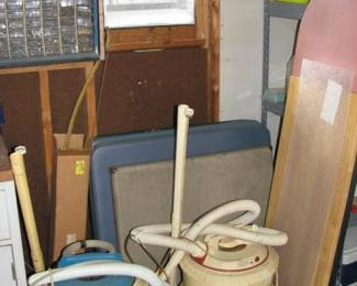 vacuums, card tables, vintage bow and arrows