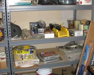 3 rolls 12/2 wire, weed killer, heater/fan, mercury light and more