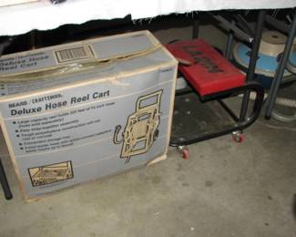 hose reel, creeper seat